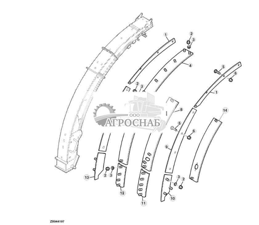 DISCHARGE SPOUT WEAR PARTS (HIGH ARC) 